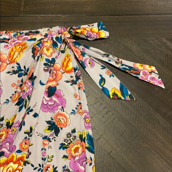 Loft Floral Draped Front Pencil Skirt - Picture 6 of 10